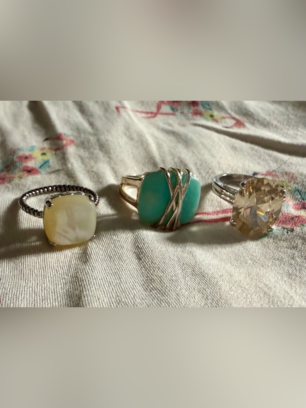 Set of Three Stylish Rings